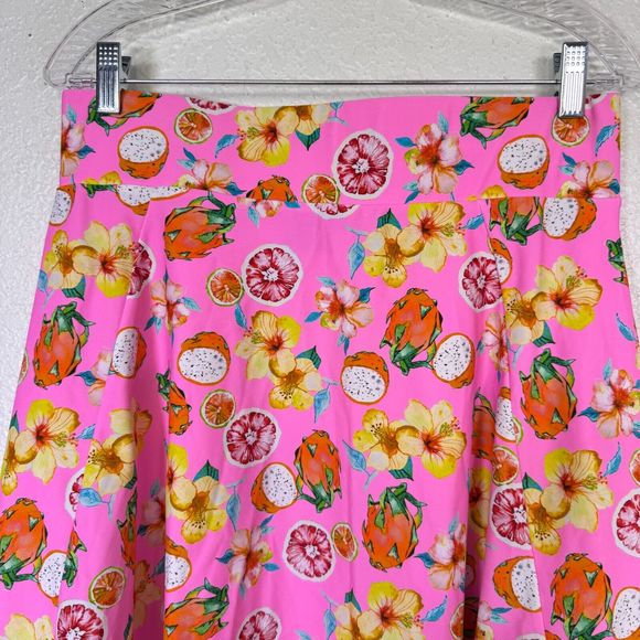 Elhoffer Essentials Skirt Women Large Katie Lynn Dragonfruit Queen Hi Low Pocket - Picture 5 of 11